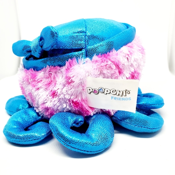 Poopchi's Friends Octo The Octopus Plush Brand New Poopchis Grin Studios - Picture 5 of 10